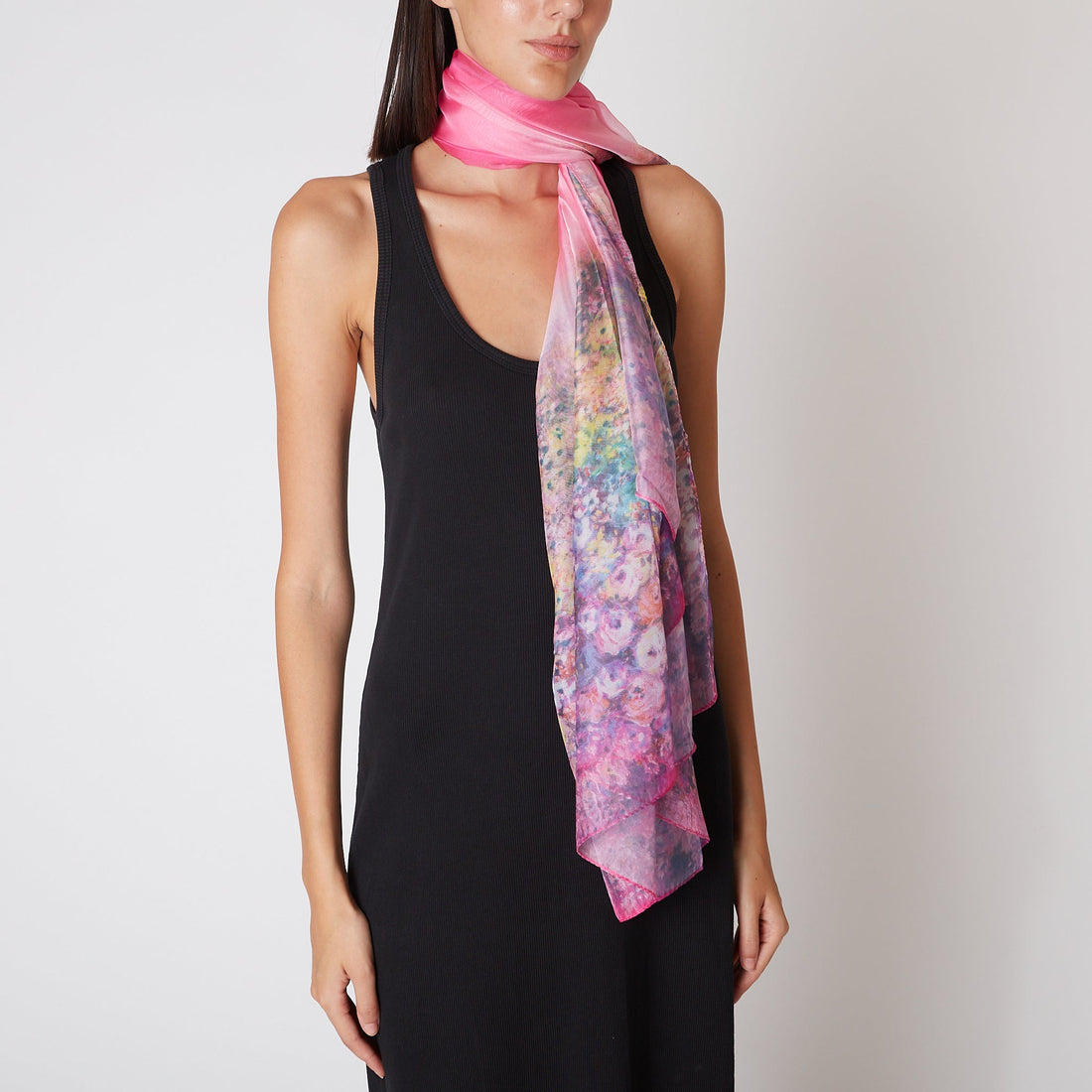 PURPLE MORA SHADED SCARF