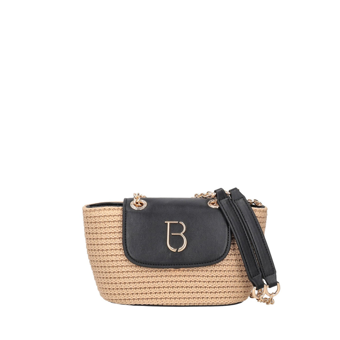 Black Small Parigi Crossbody Bag With Flap