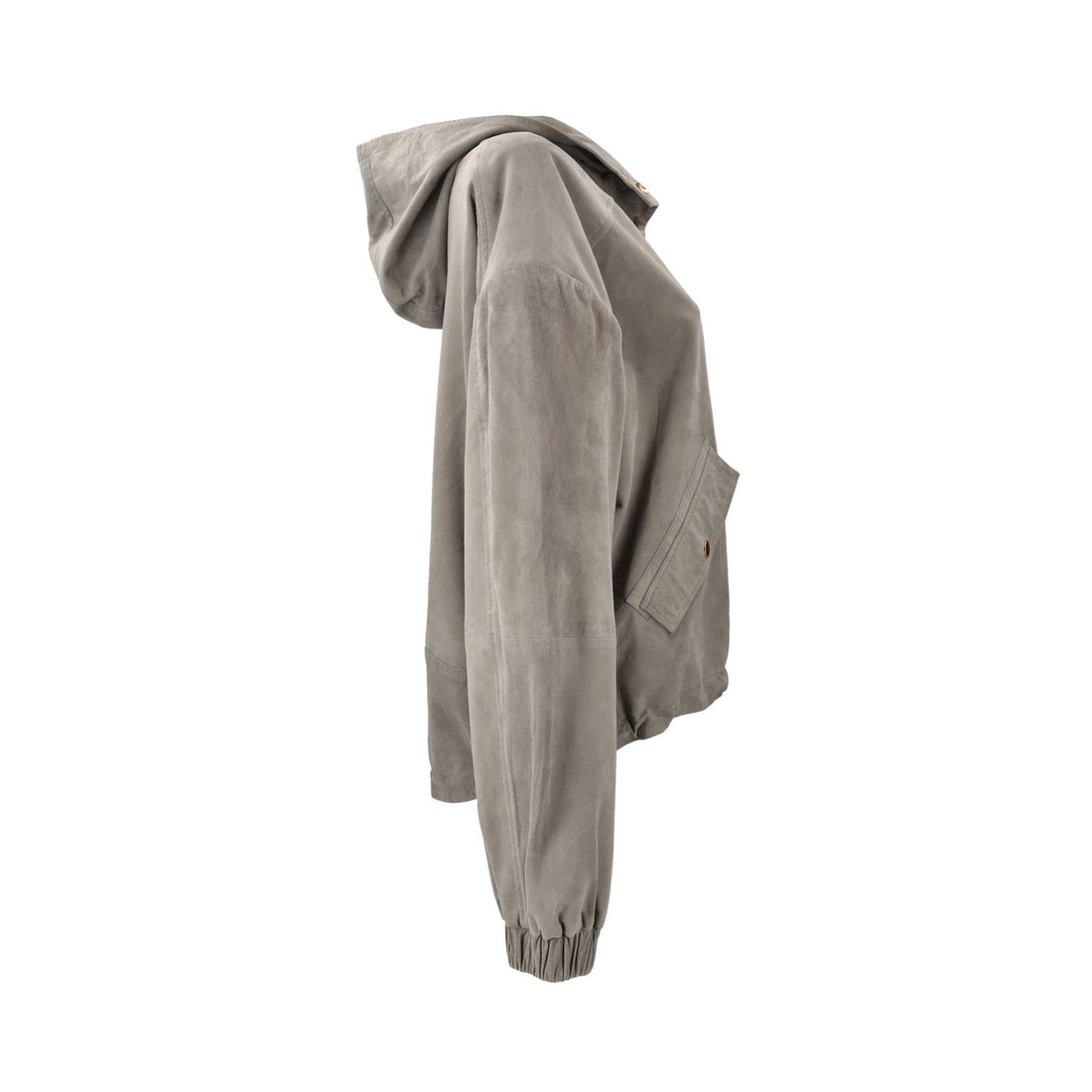 ToscaBlu giubbotto in pelle scamosciata con cappuccio colore verde ts2596j97 c40_2