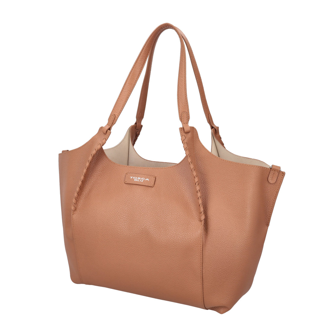 Tan Large Bag Marcella With Weaving