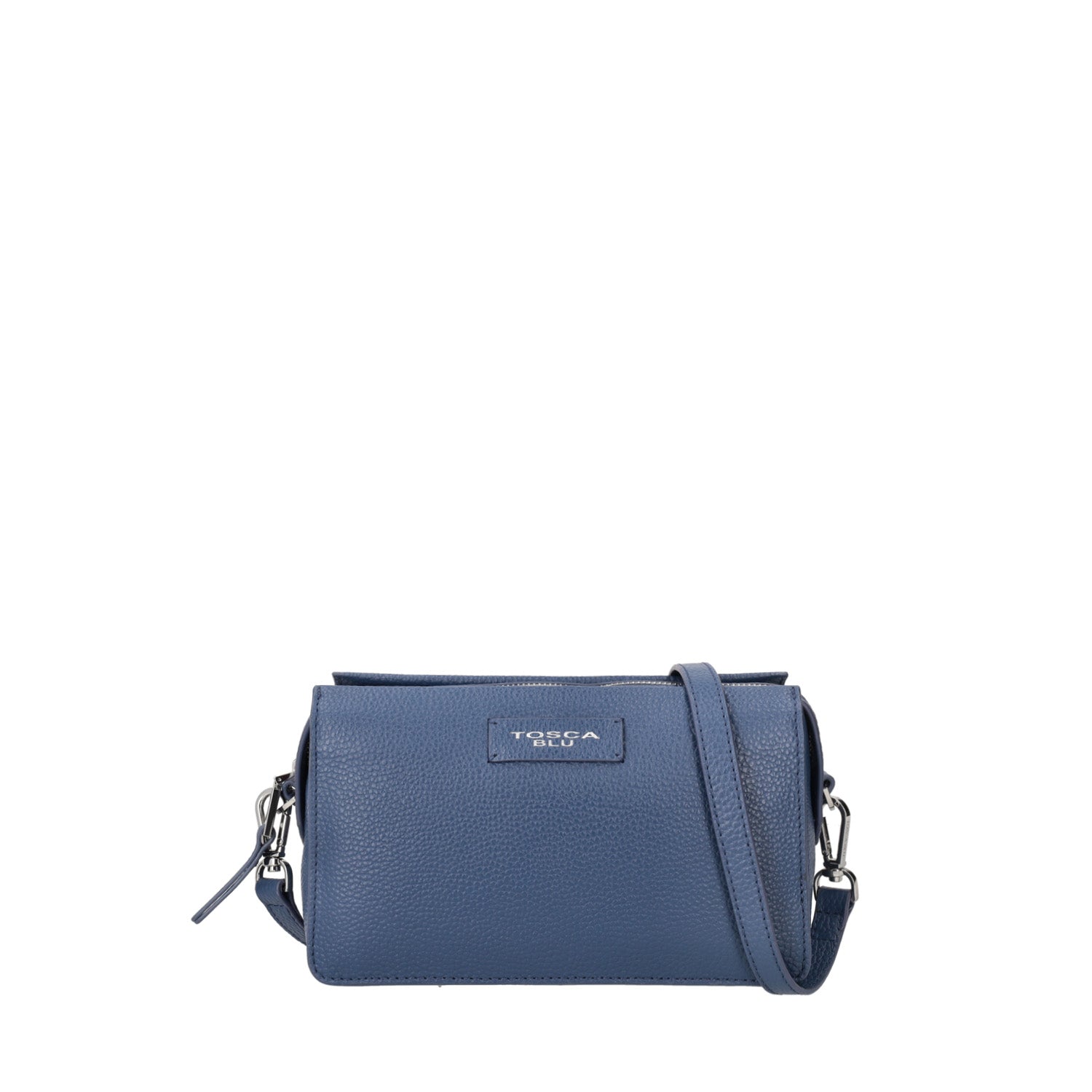 Tracollina in pelle Marcella colore blu