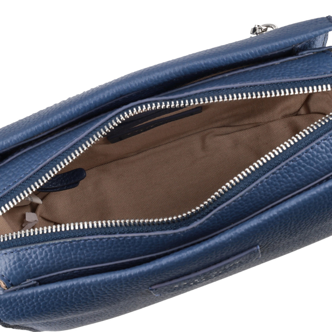 Tracollina in pelle Marcella colore blu