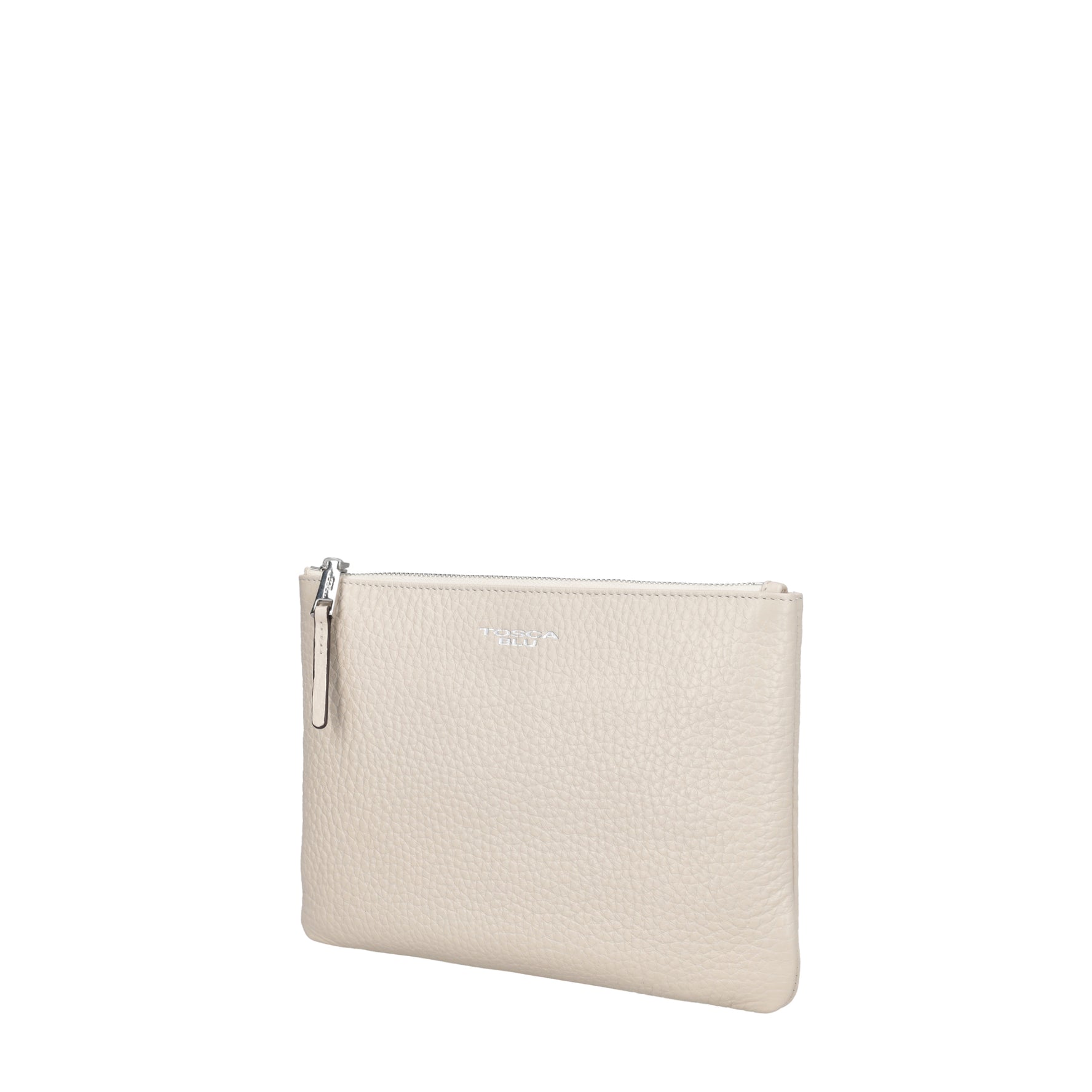 Tris pochette in pelle Citylife colore avorio