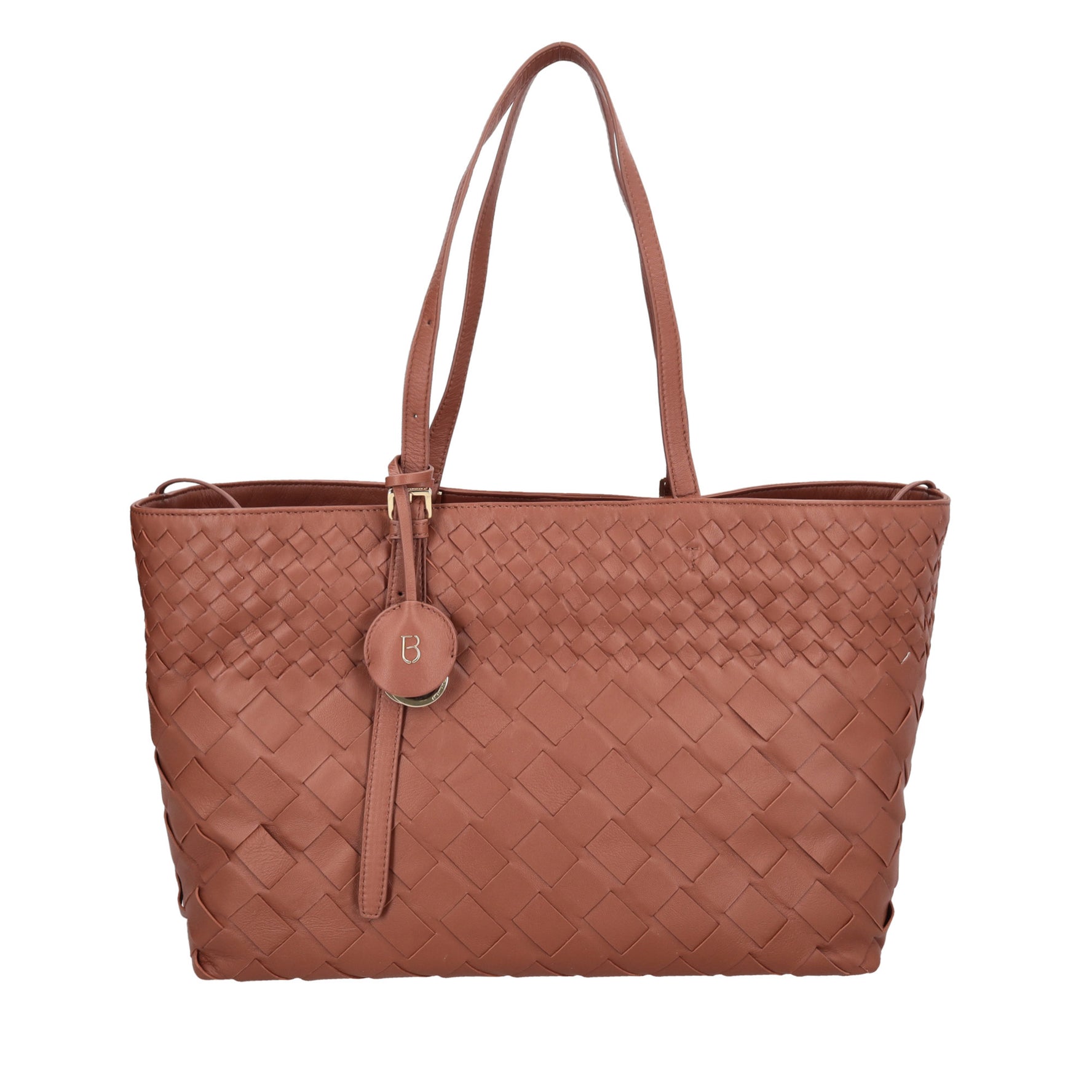 Shopping bag Milano in pelle colore cuoio