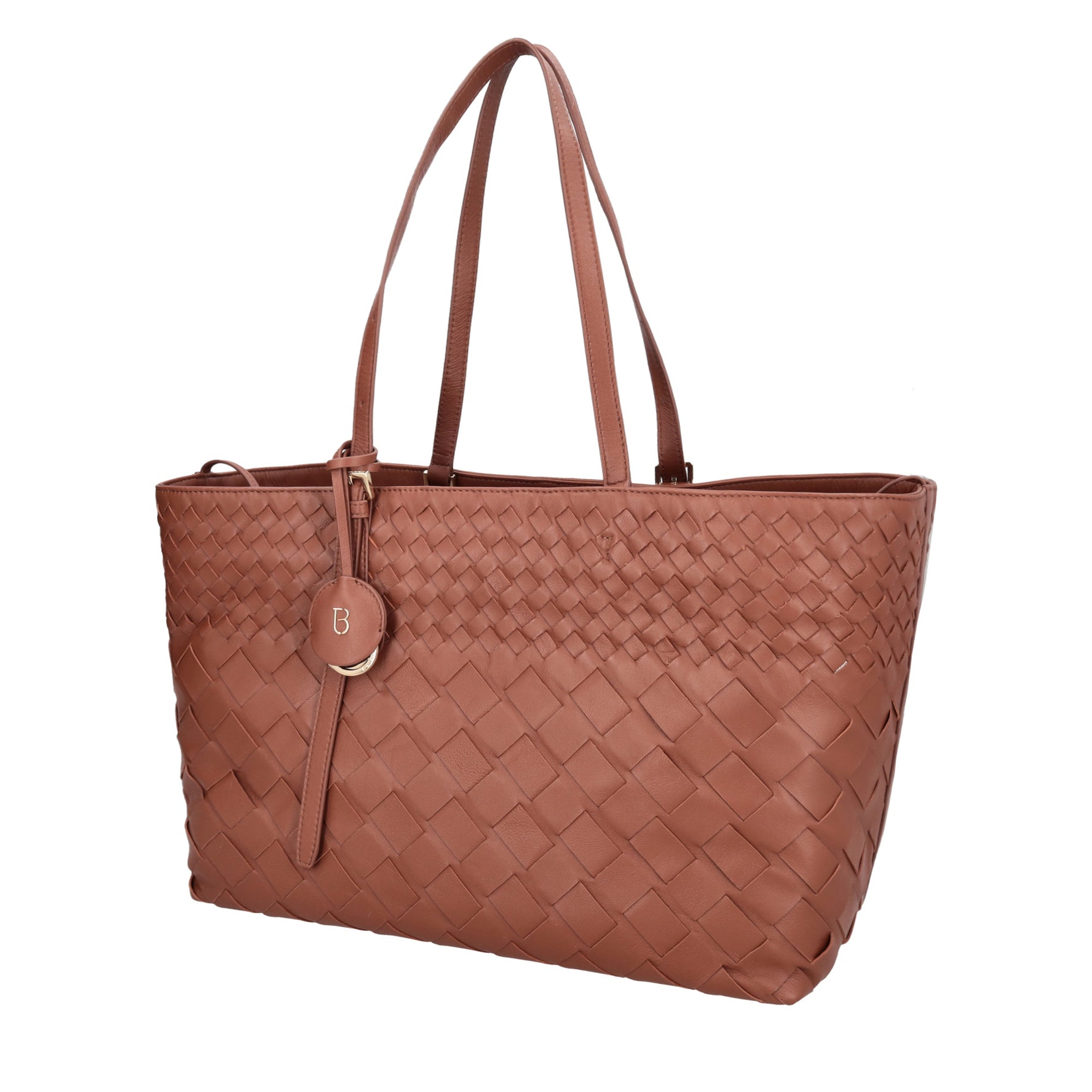 Shopping bag Milano in pelle colore cuoio