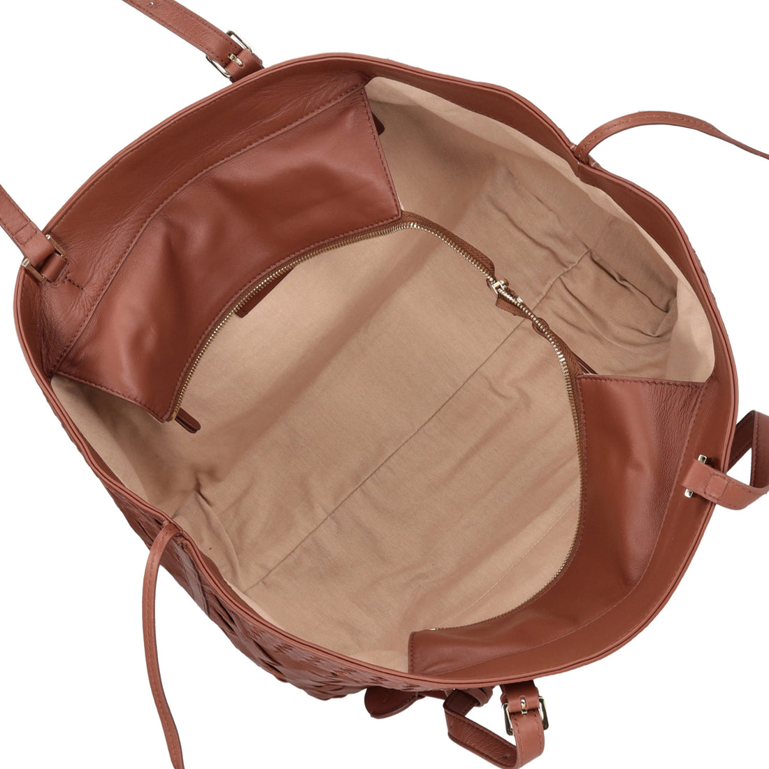 Shopping bag Milano in pelle colore cuoio