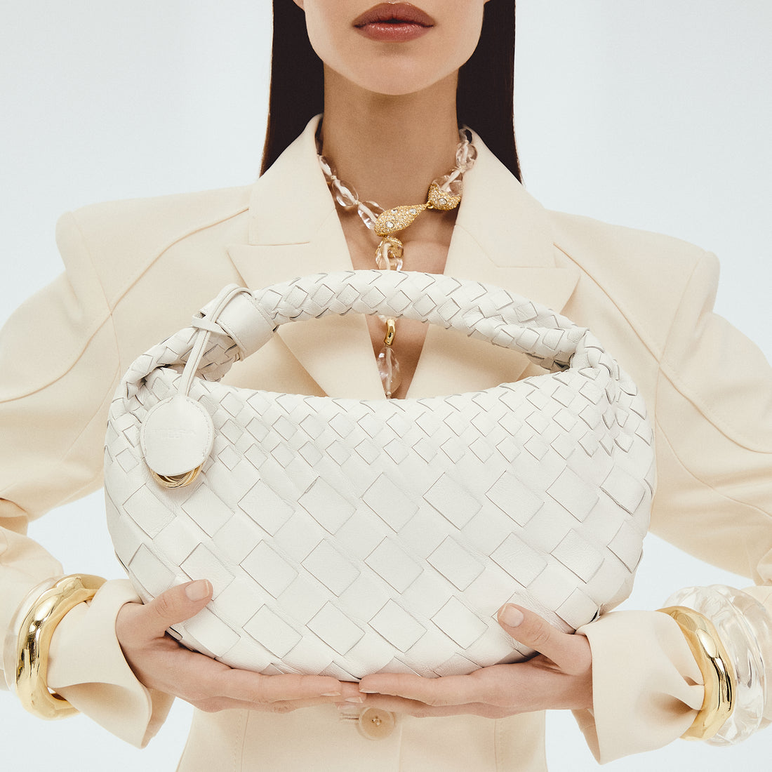 Borsa a mano mini Milano colore bianco