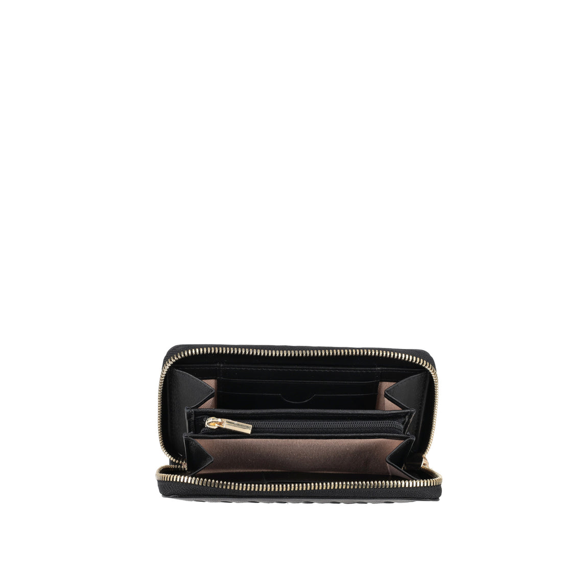 Portafoglio Milano in pelle con zip colore nero