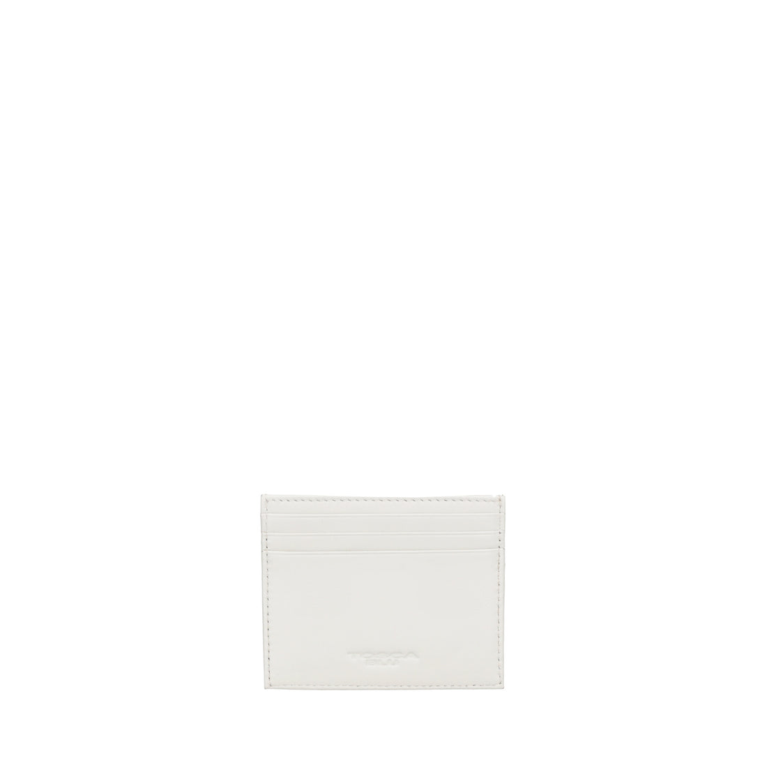 Portatessere in pelle Milano colore bianco