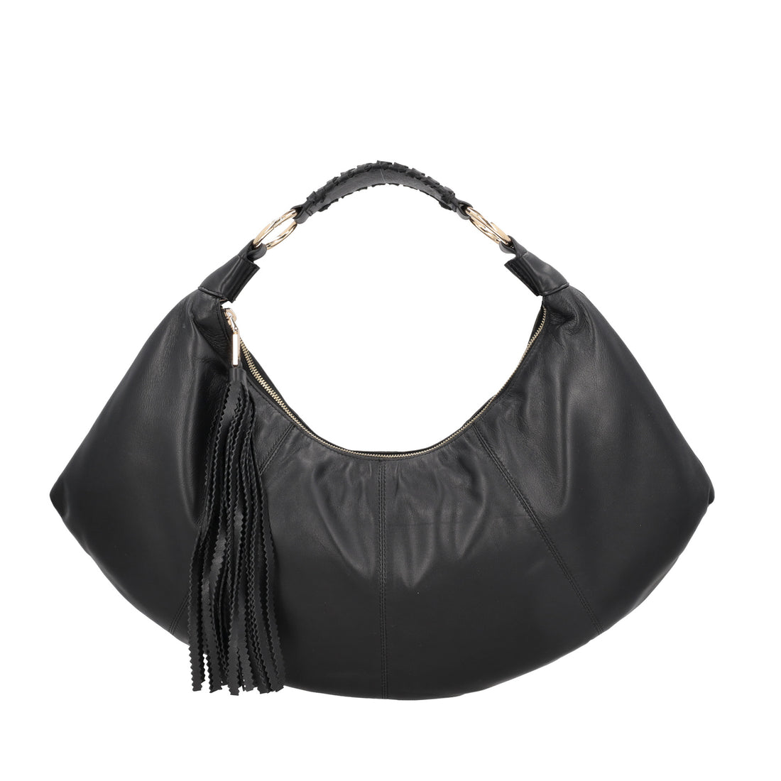 Borsa a spalla Africa con pendaglio colore nero