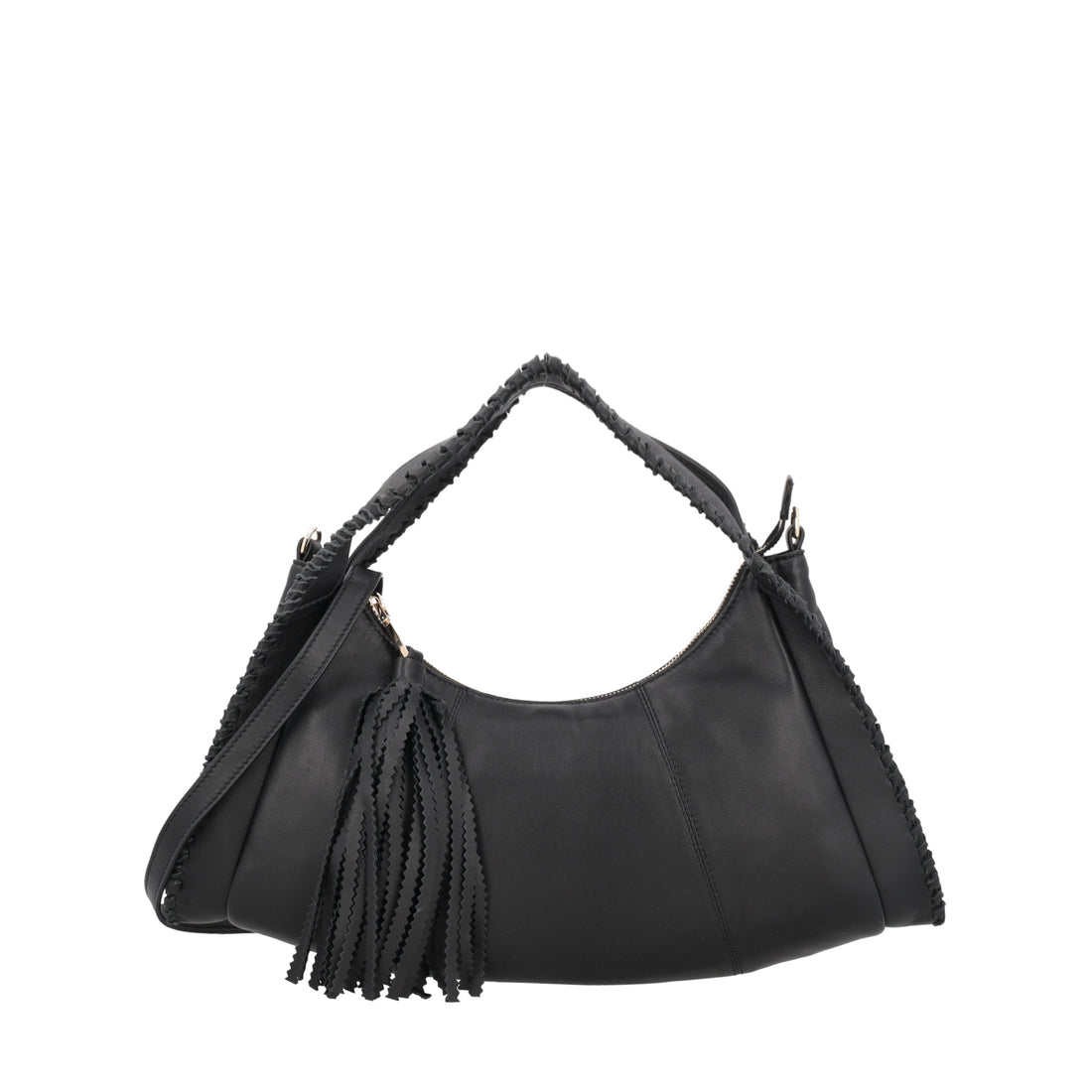 Borsa a spalla Africa in pelle colore nero