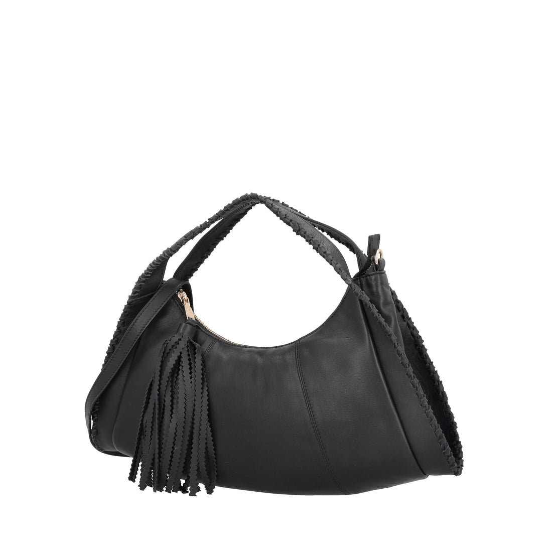 Borsa a spalla Africa in pelle colore nero