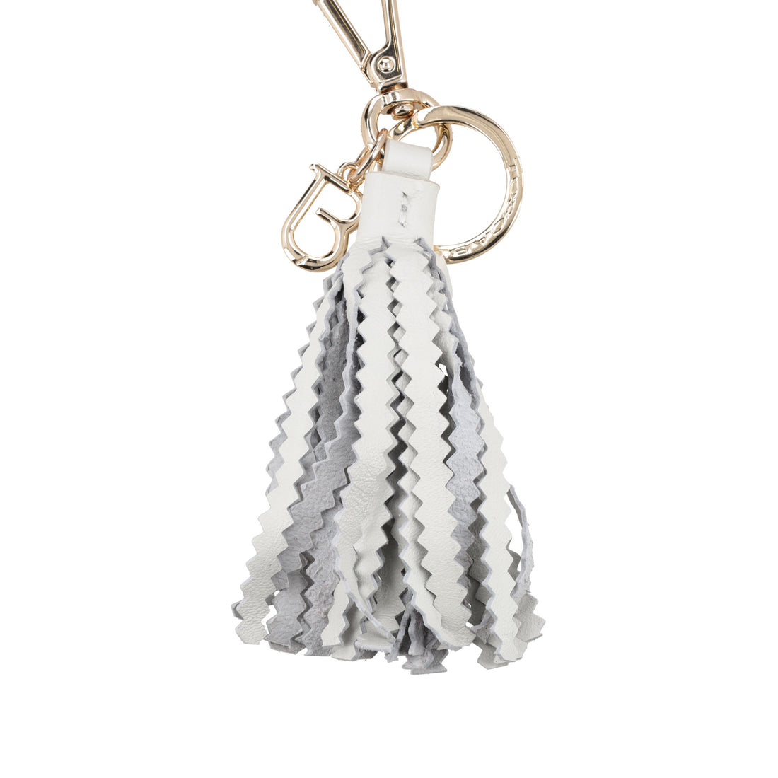 Portachiavi Africa in pelle colore bianco