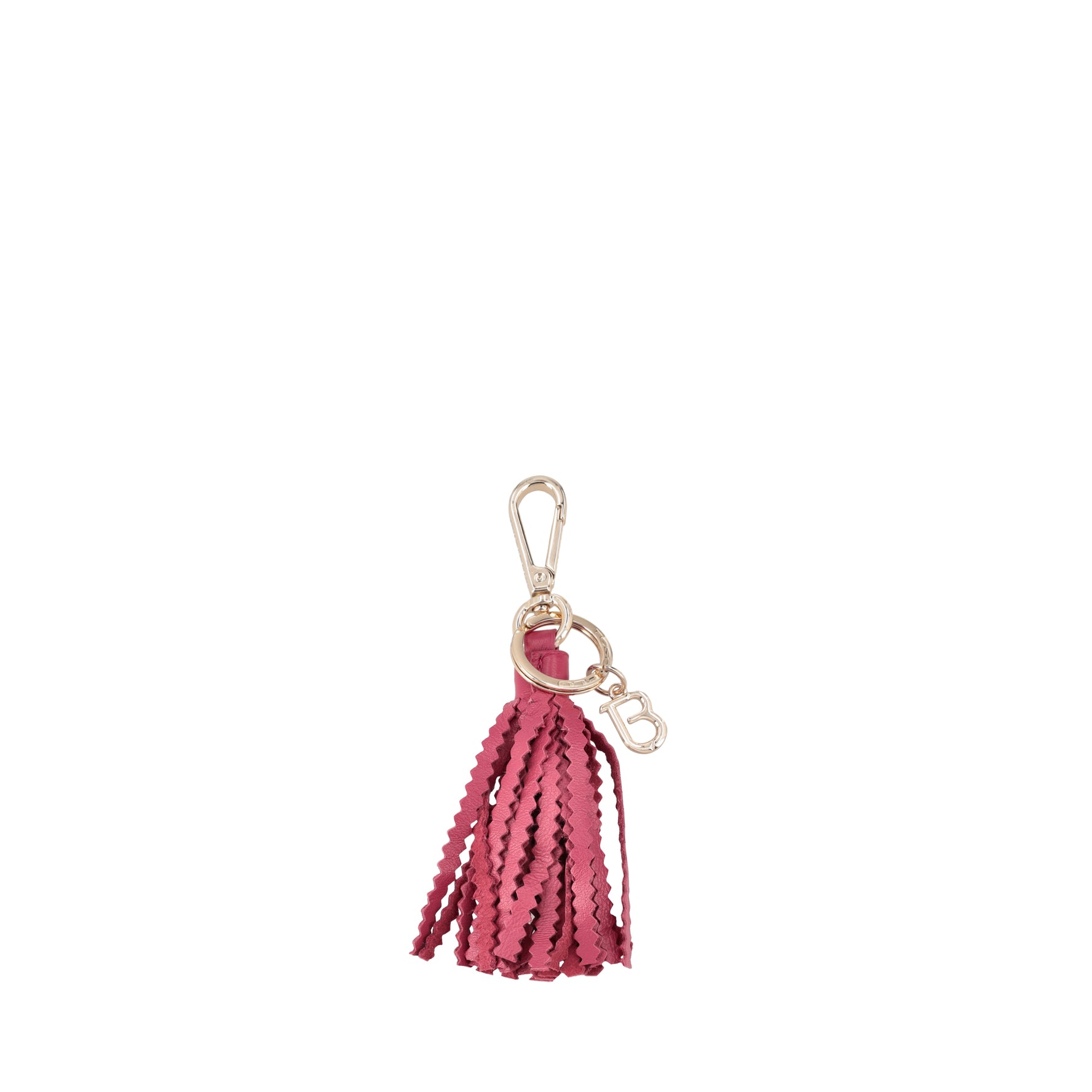 Africa keyring in fuchsia leather