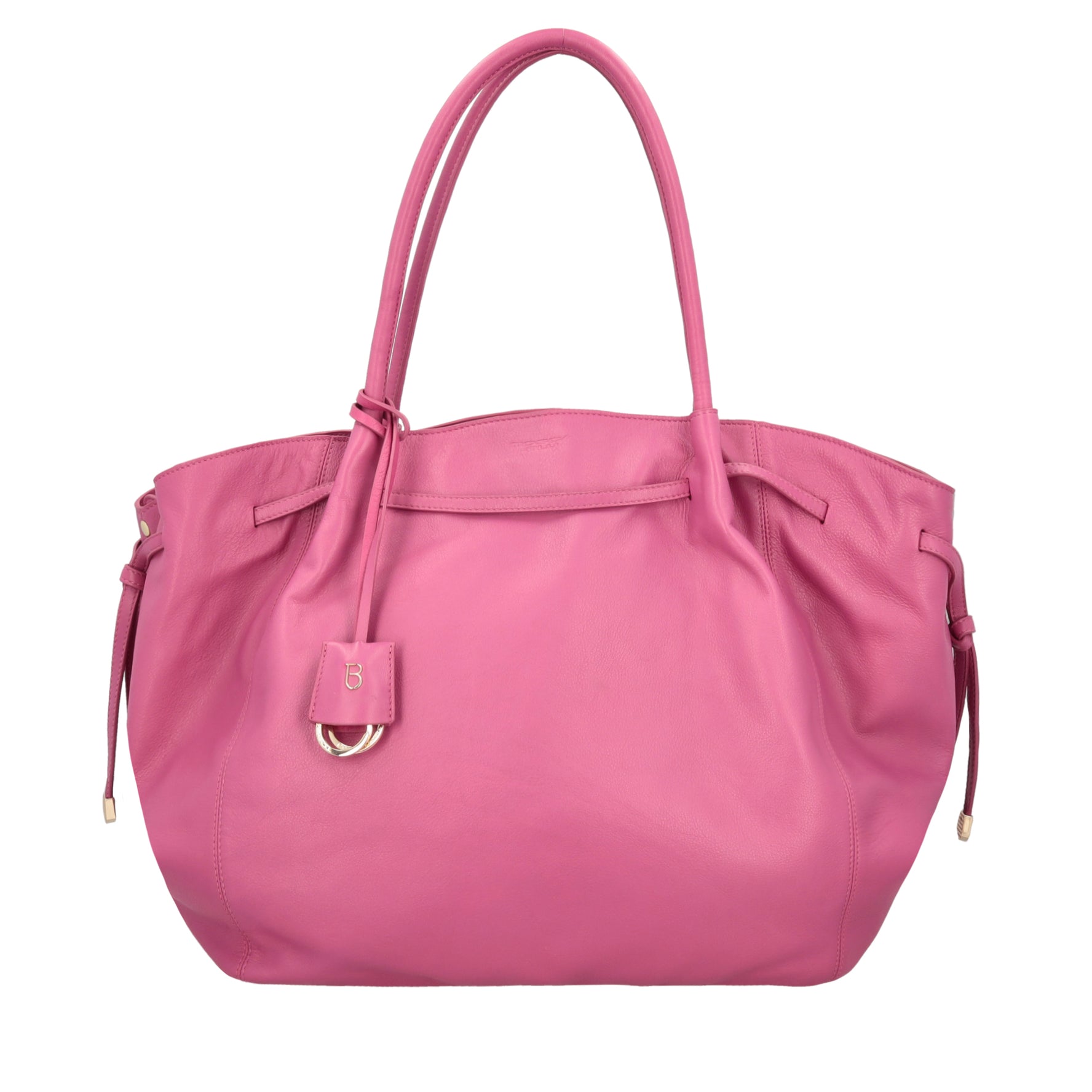 Shopping grande Sidney in pelle colore fucsia