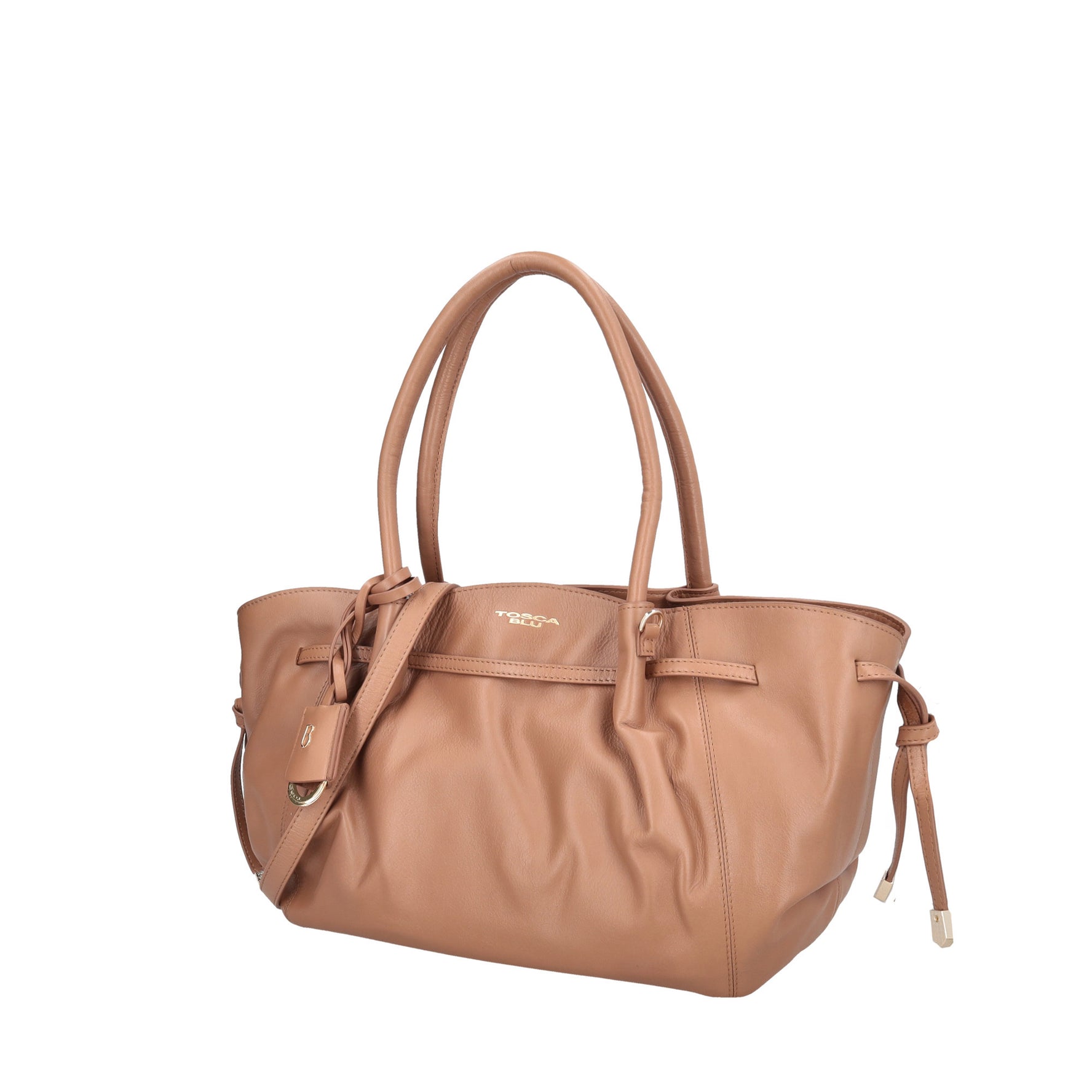 Borsa a mano Sidney in pelle colore biscotto