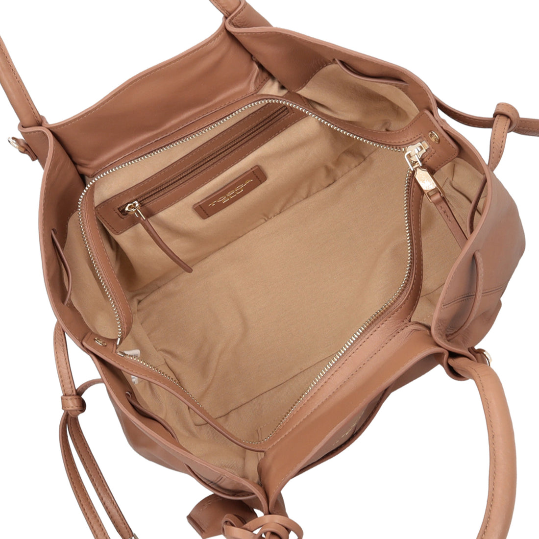 Borsa a mano Sidney in pelle colore biscotto