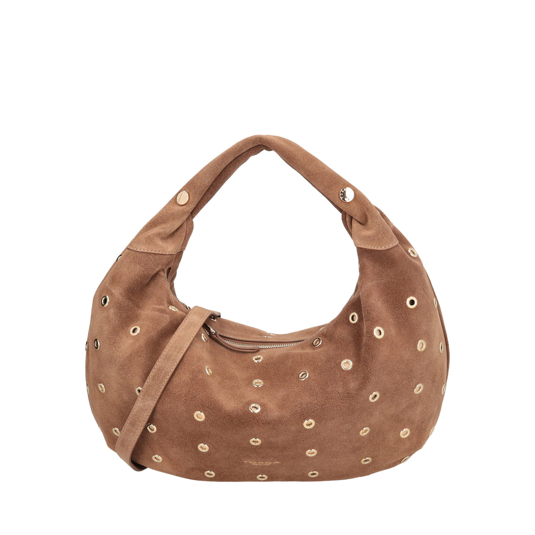 Borsa a spalla in suede Dubai colore biscotto