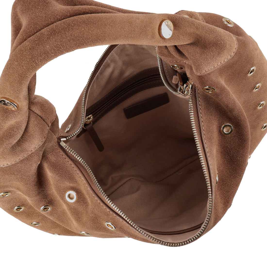 Borsa a spalla in suede Dubai colore biscotto