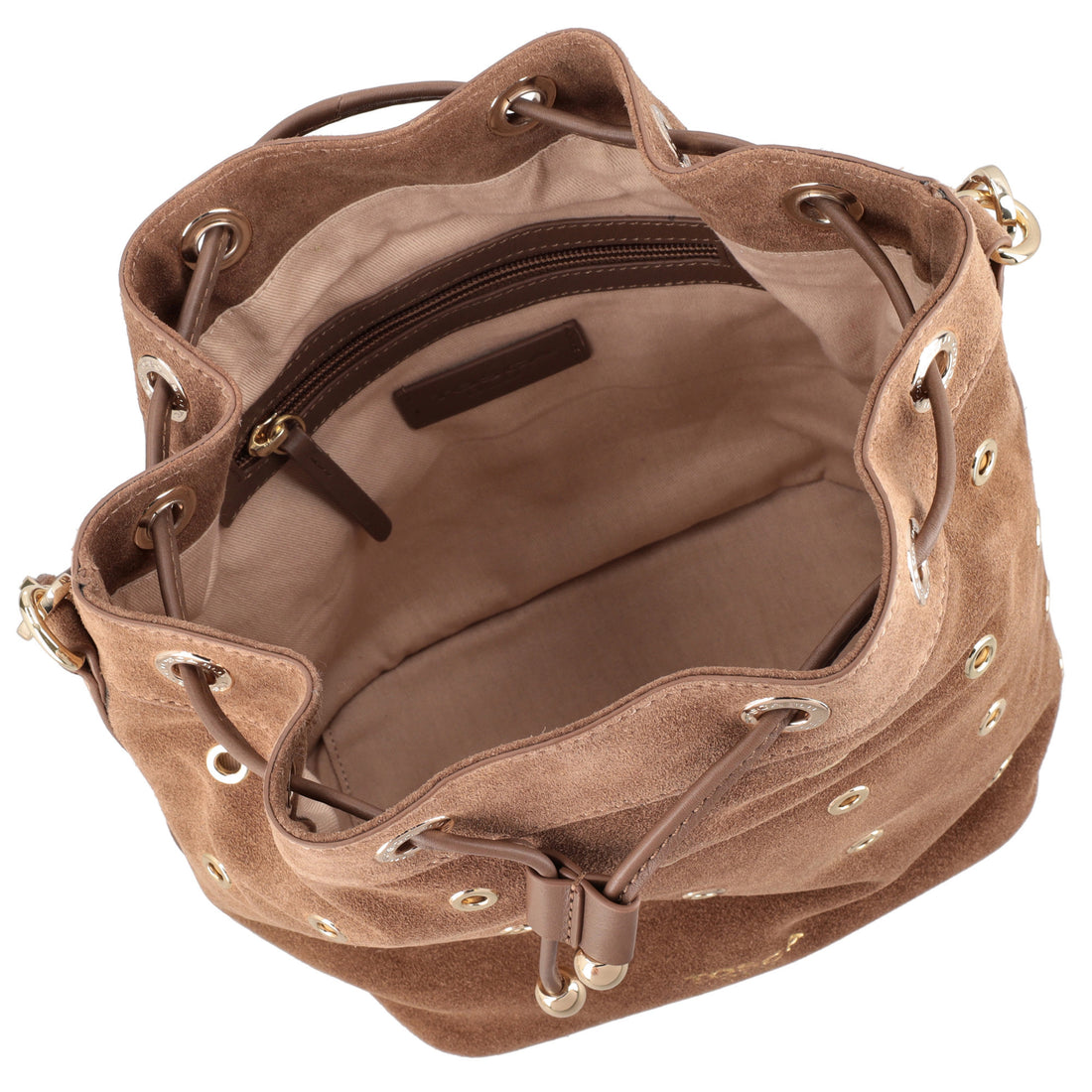 Secchiello Dubai in suede colore biscotto