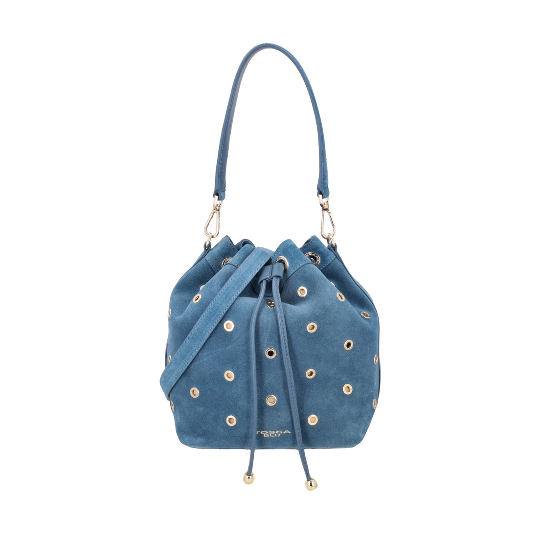 Secchiello Dubai in suede colore blu