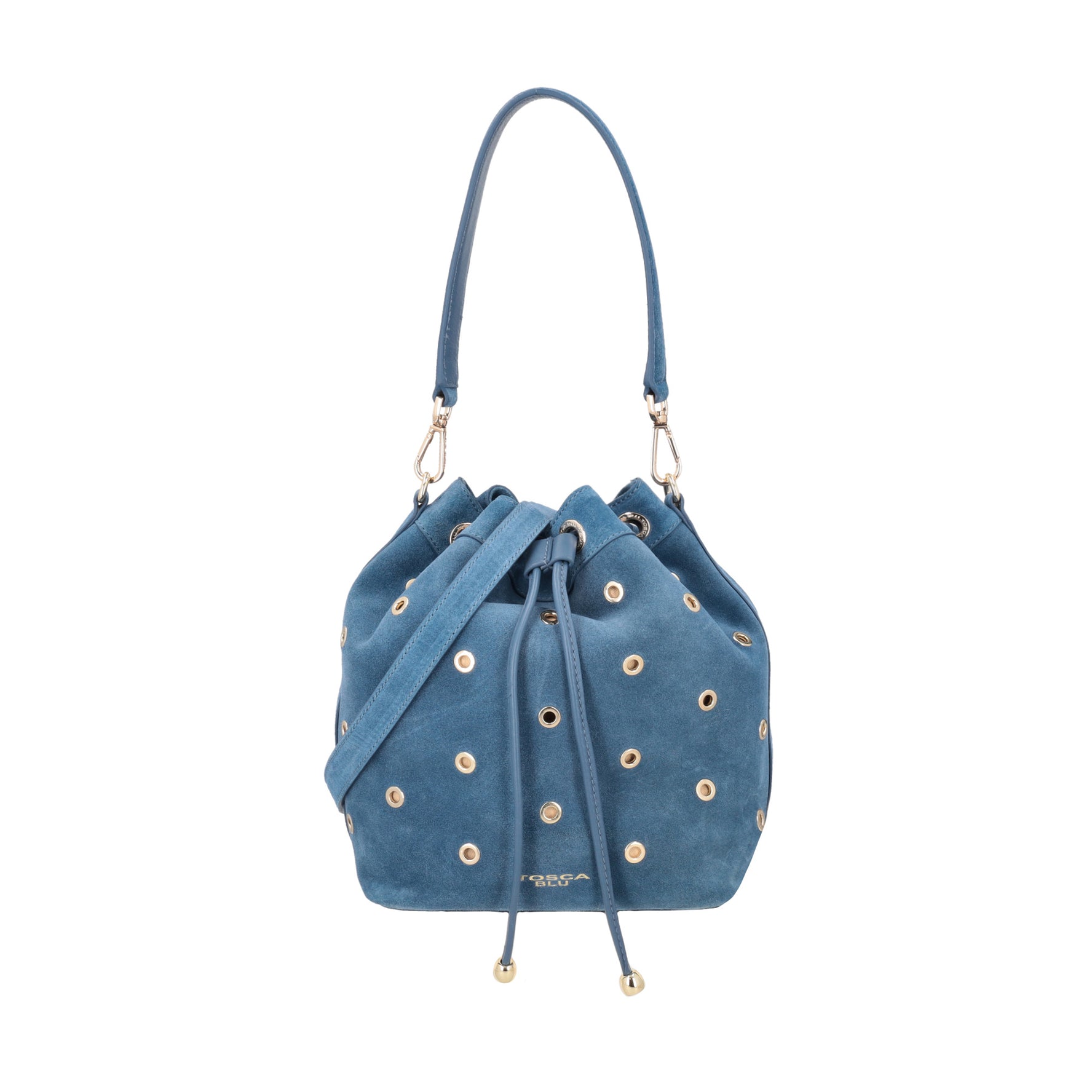 Secchiello Dubai in suede colore blu