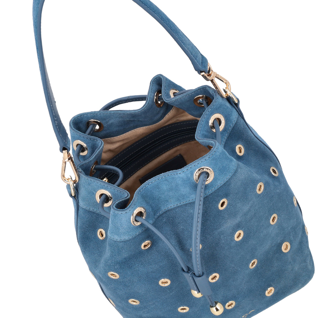 Secchiello Dubai in suede colore blu