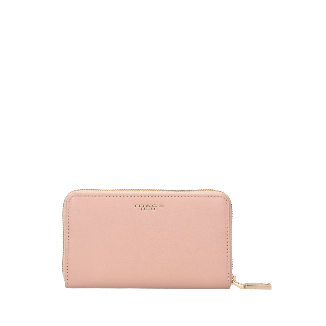 Portafoglio con zip in pelle Dubai colore rosa