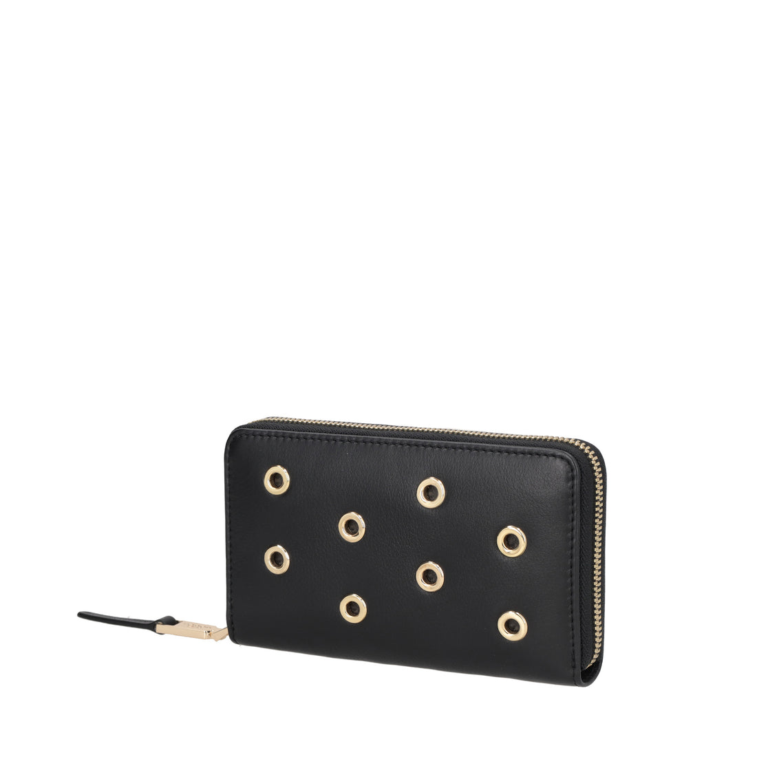 Portafoglio con zip in pelle Dubai colore nero