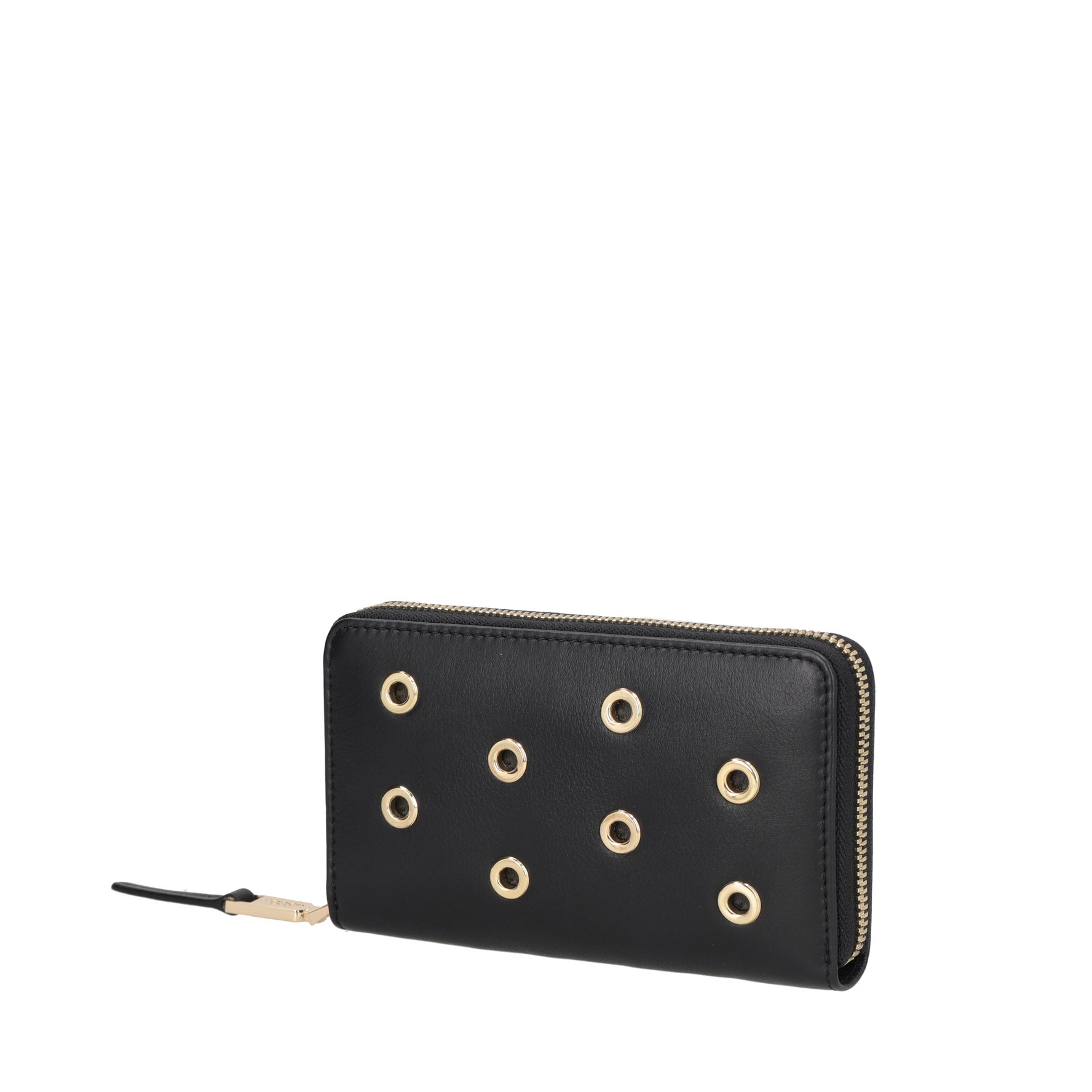 Portafoglio con zip in pelle Dubai colore nero