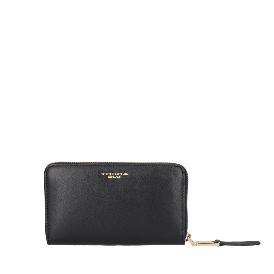 Portafoglio con zip in pelle Dubai colore nero