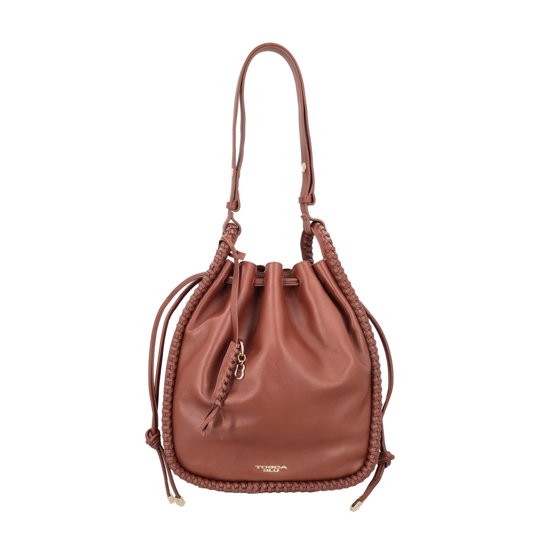 Secchiello in pelle Lisbona colore cuoio