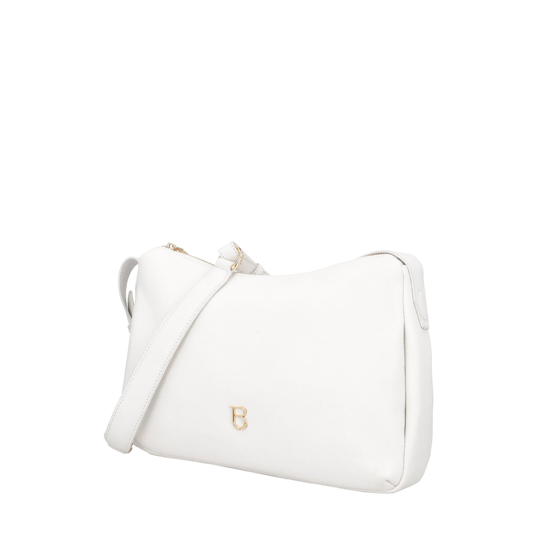 Sacca in pelle Roma con logo colore bianco