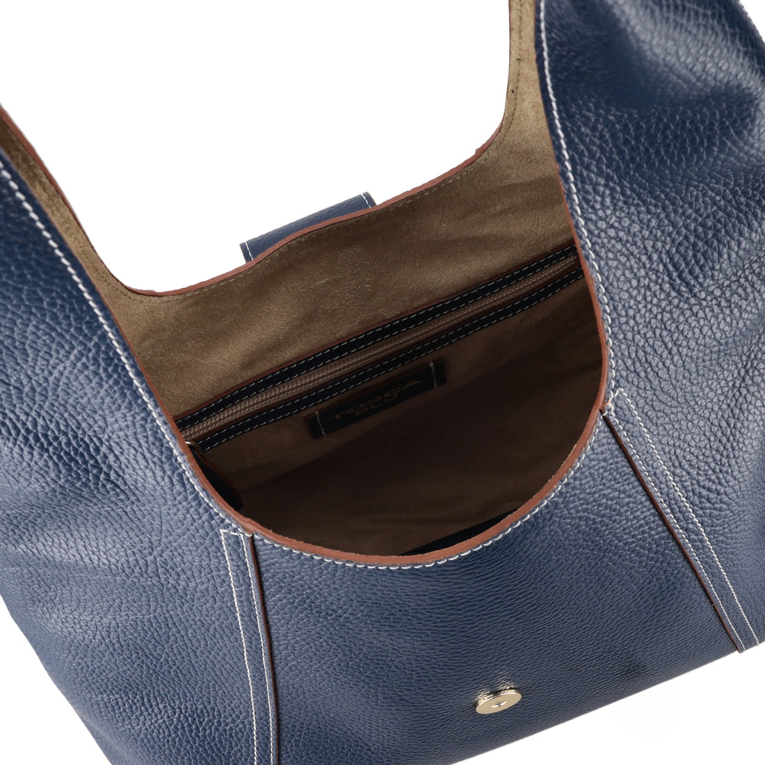Borsa a spalla in pelle Brera colore blu