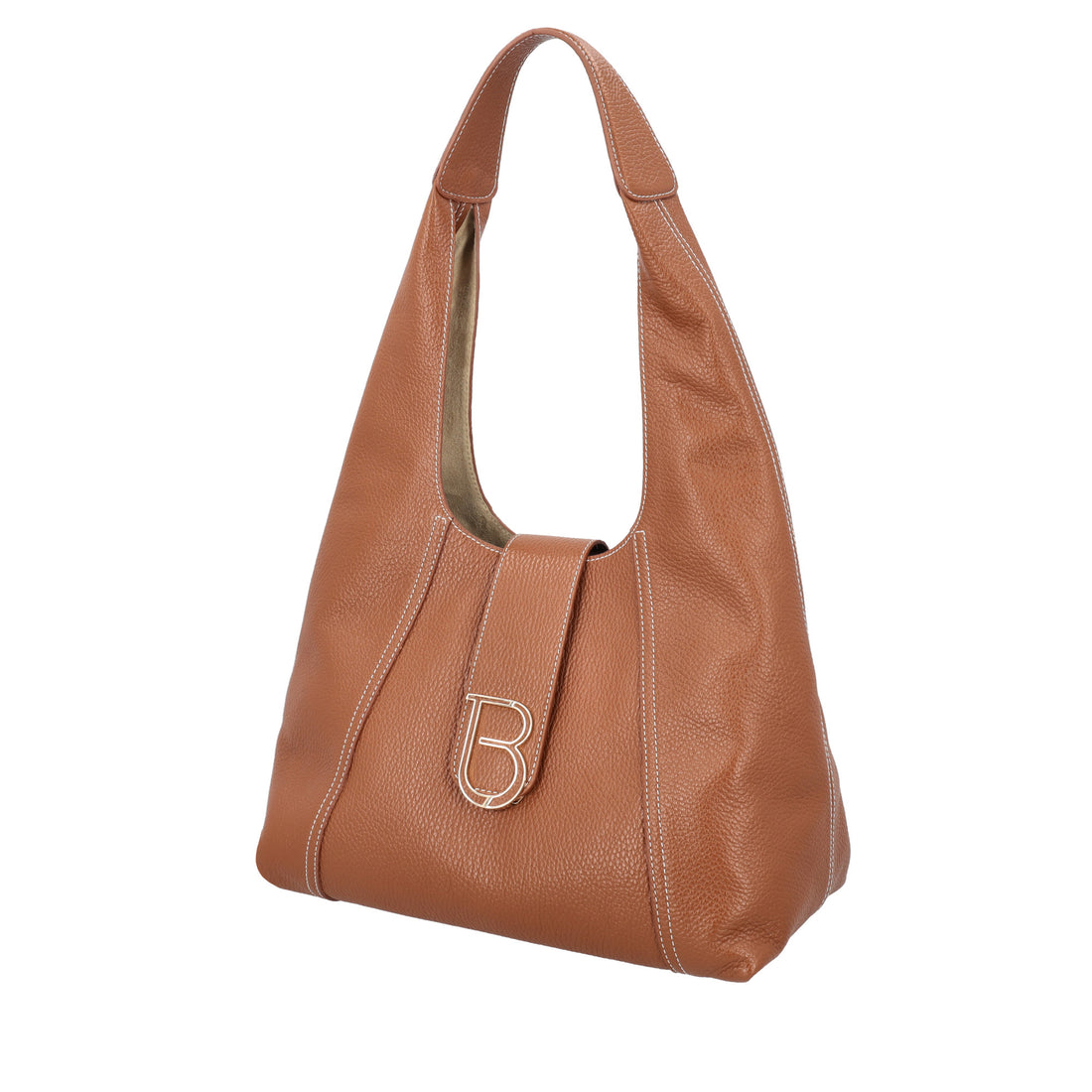 Borsa a spalla in pelle Brera colore cuoio