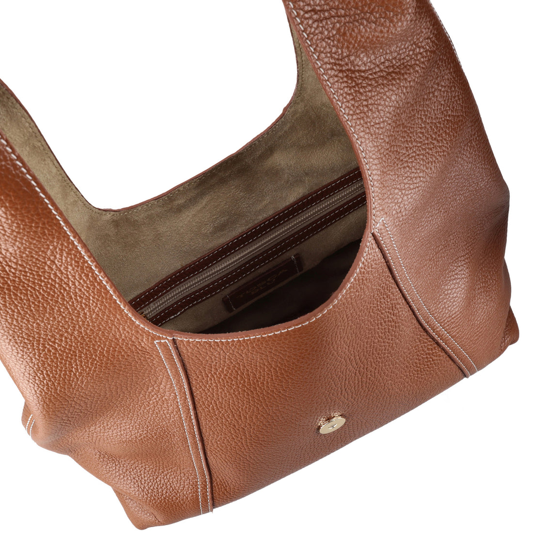 Borsa a spalla in pelle Brera colore cuoio