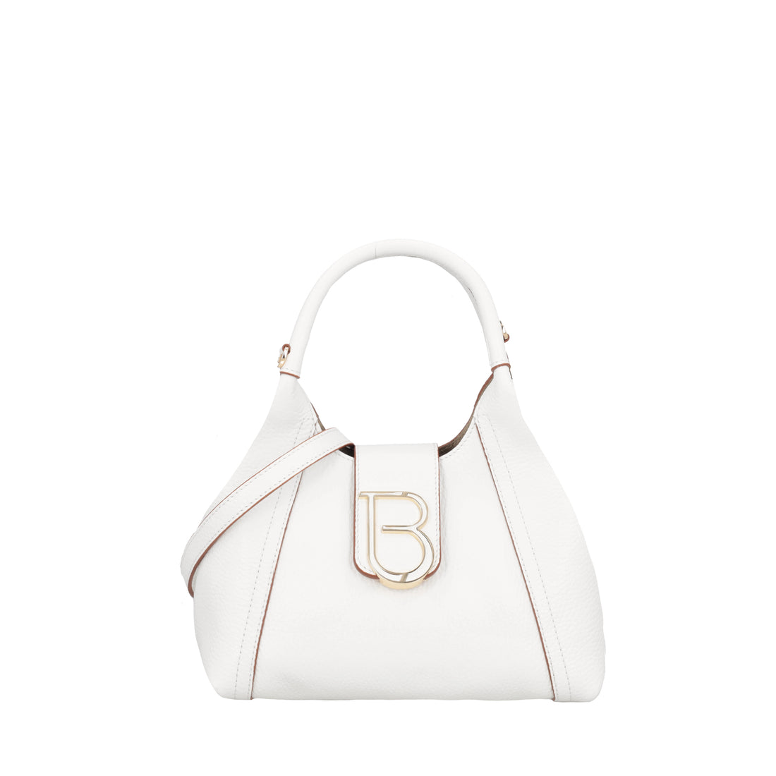 Borsa a mano mini in pelle Brera colore bianco