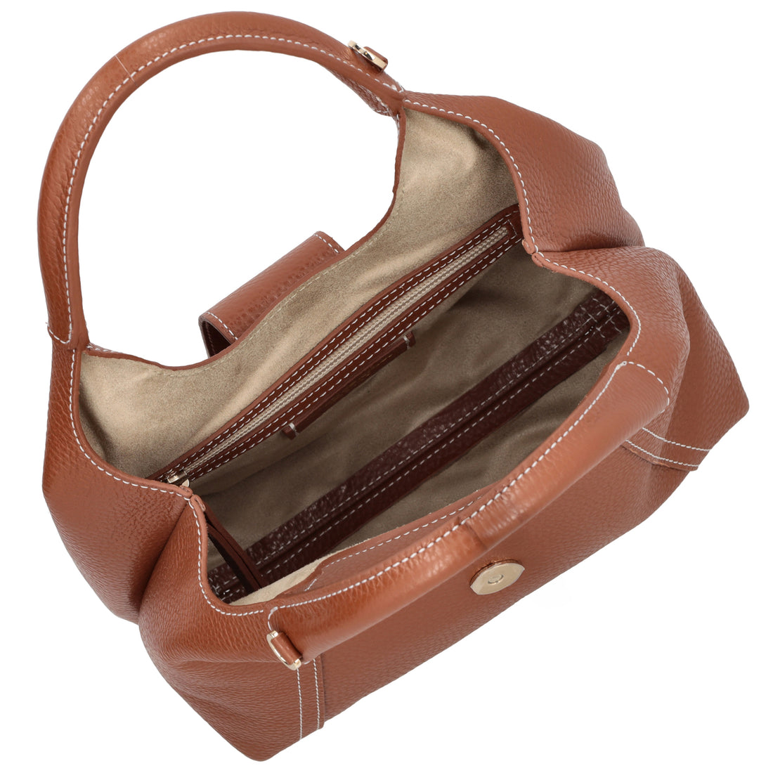 Borsa a mano mini in pelle Brera colore cuoio