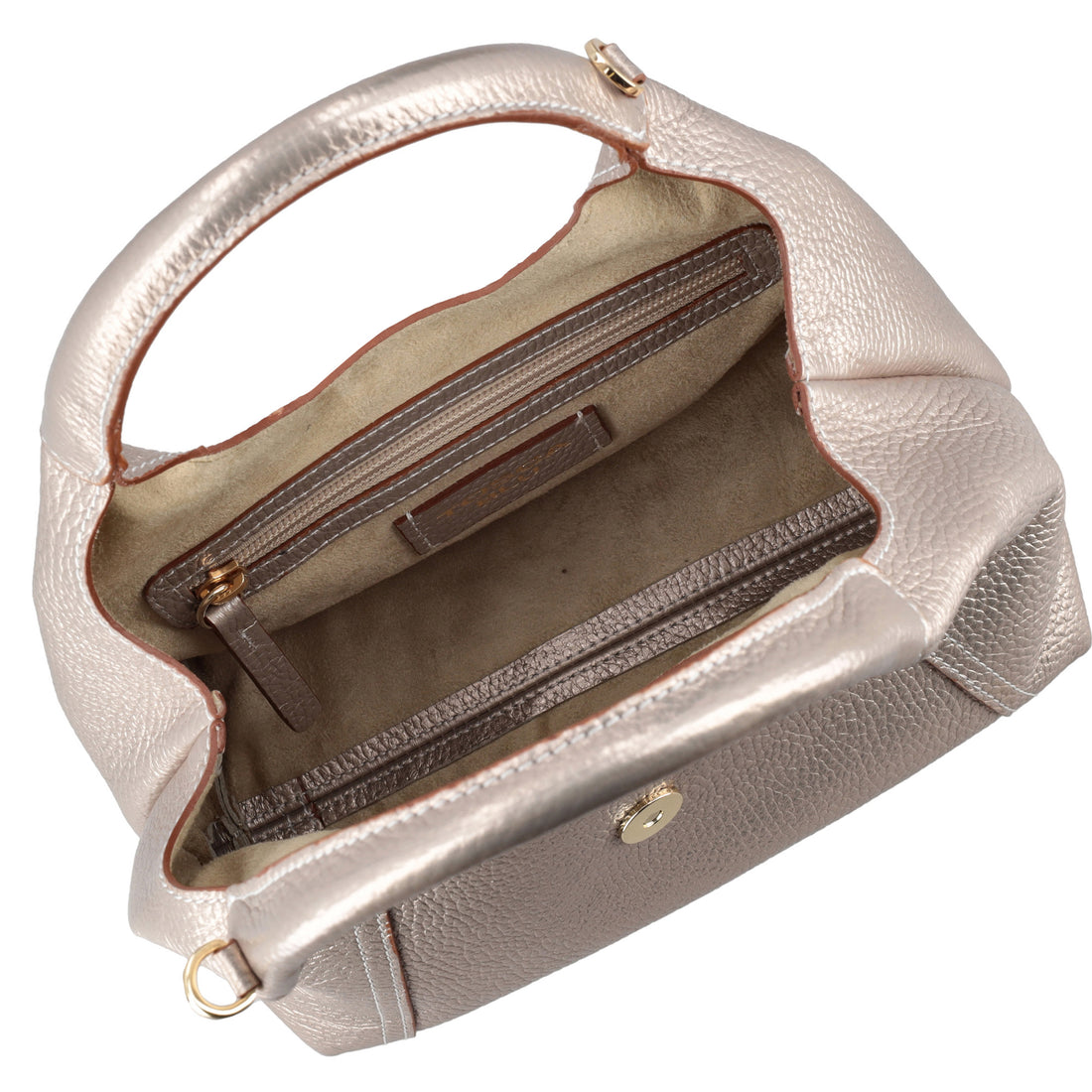 Mini handbag in gold Brera leather