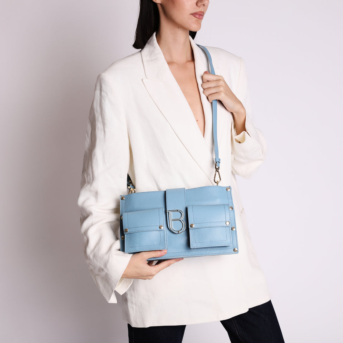 Borsa a tracolla Elodie colore azzurro