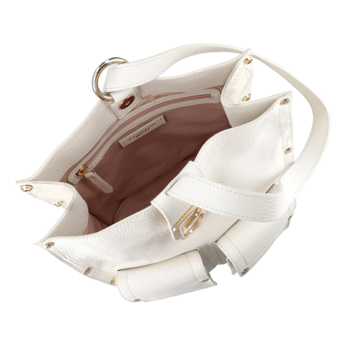 Zaino monospalla Elodie in pelle colore avorio