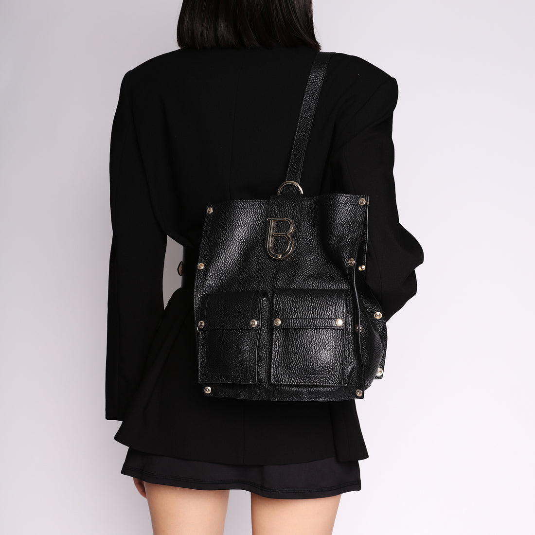 Zaino monospalla Elodie in pelle colore nero