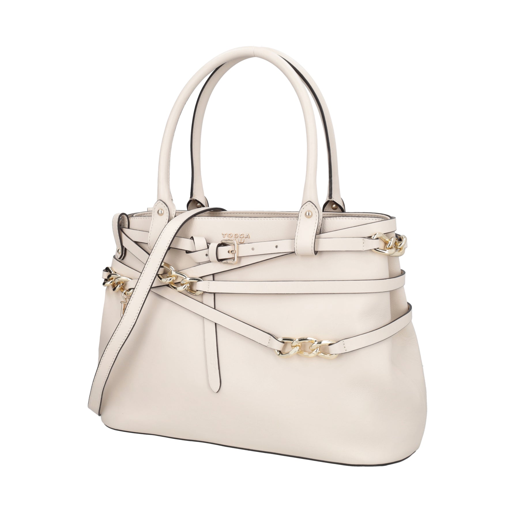 Borsa a mano Montecarlo con tracolla colore avorio