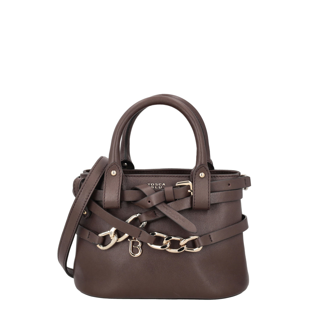 Mini Montecarlo handbag dark brown color