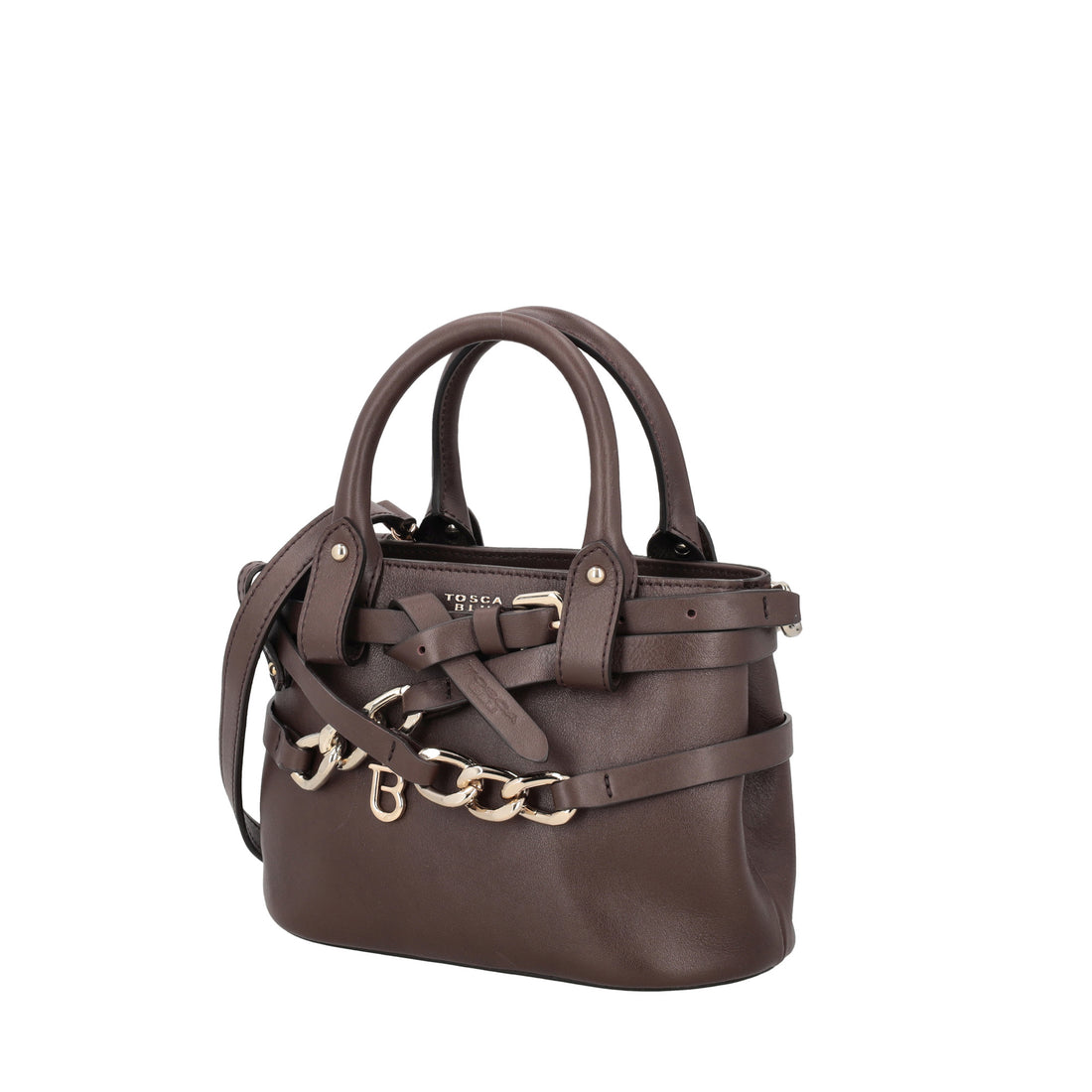 Mini Montecarlo handbag dark brown color