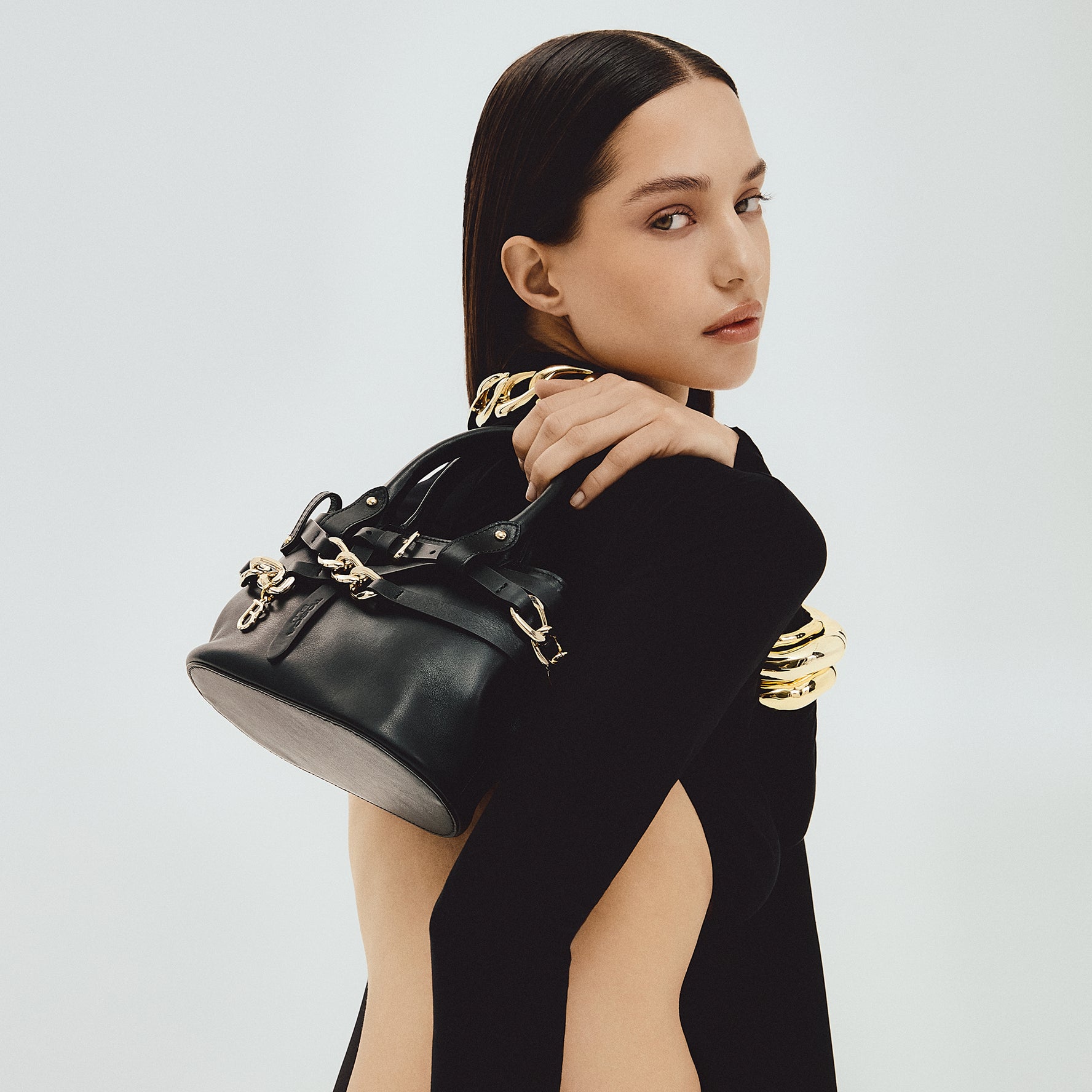 Borsa a mano mini Montecarlo colore nero