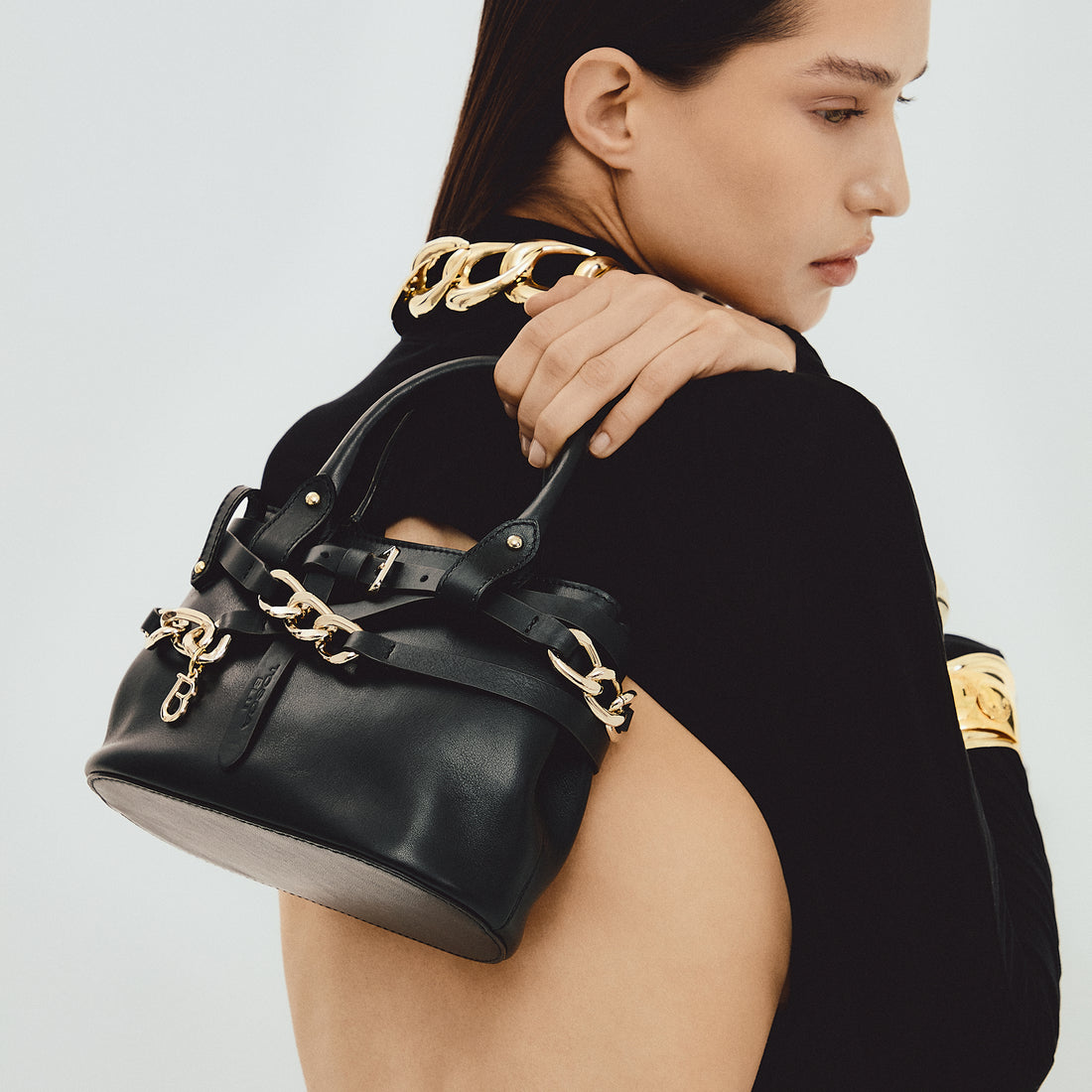 Mini Montecarlo handbag black color