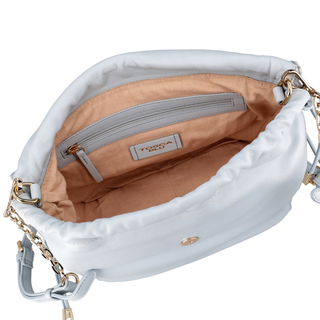 Paris shoulder bag in light blue leather