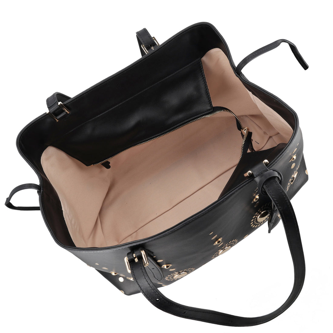 Ibiza shopping bag with black studs