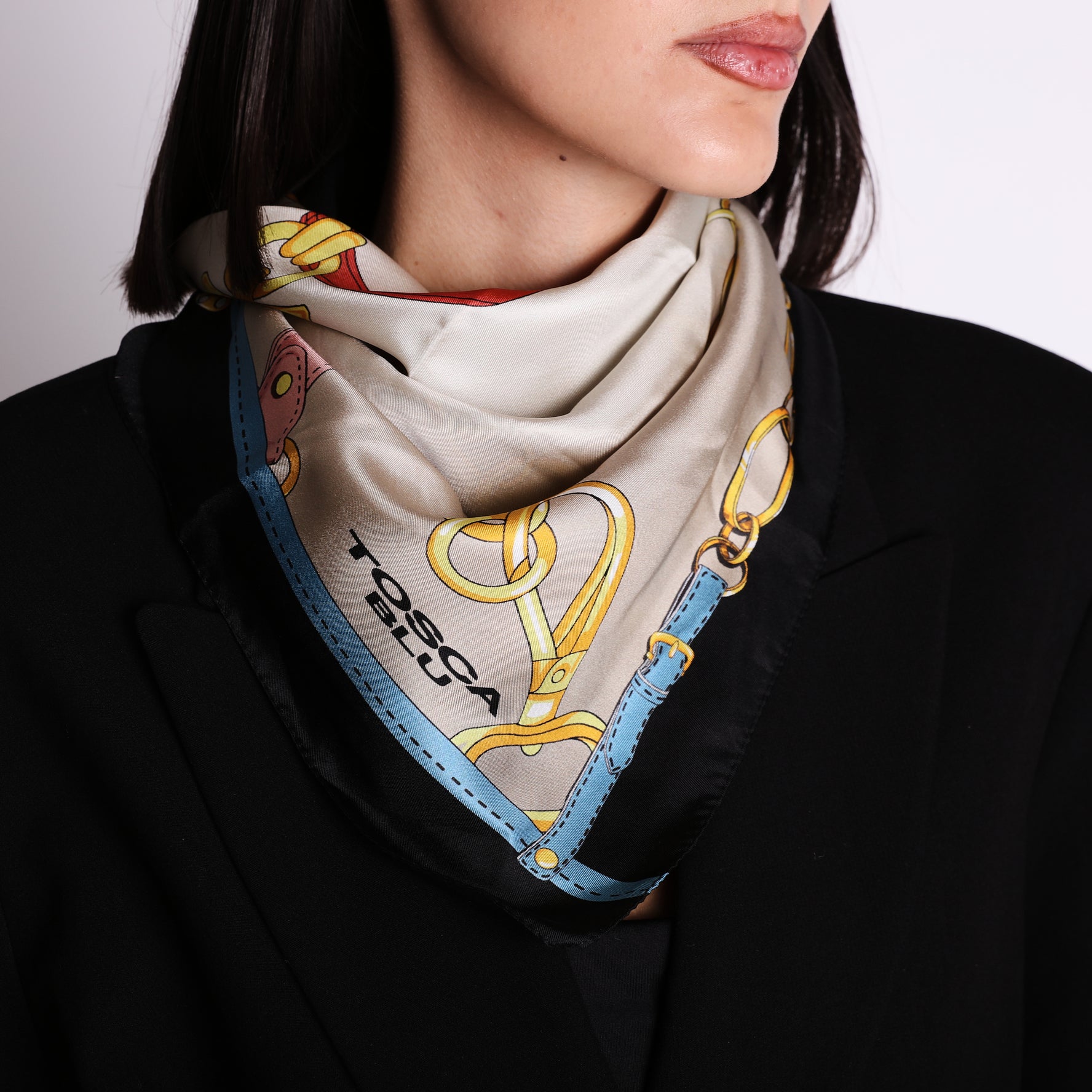 Foulard Cecilia in seta colore multicolor
